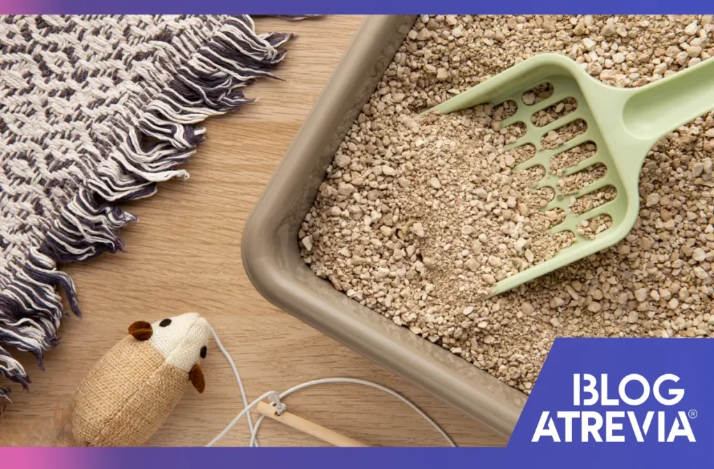 Arena de gato de calidad que garantiza el bienestar animal.